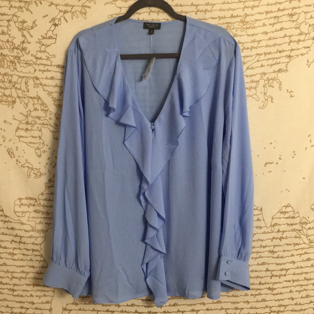 The Limited Flutter Front Button Down Blouse A19-2